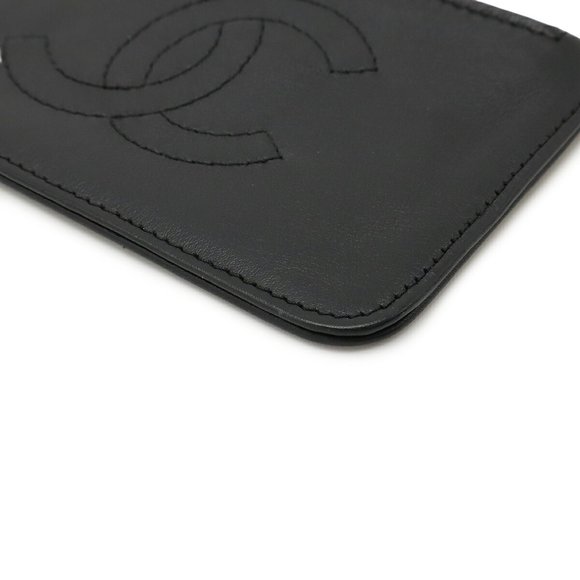 CHANEL Black Leather Logo Wallet - Picture 4 of 7